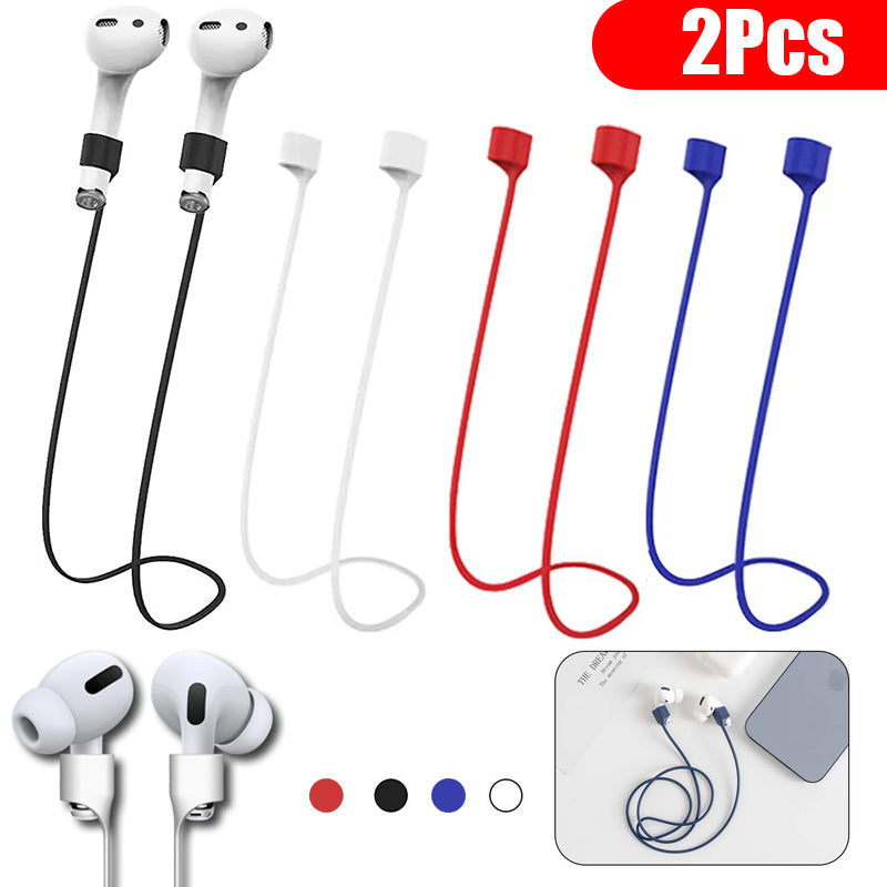 Support de casque anti-perte en silicone de qualité supérieure pour Apple AirPods 1, 2, 3 et Pro : câble tour de cou Bluetooth de haute qualité – Sûr et élégant pour les écouteurs sans fil