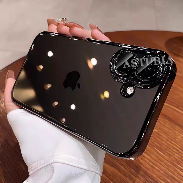 Coque en silicone transparente antichoc de luxe pour Apple iPhone | Revêtement haut de gamme, design pailleté transparent hydrofuge et résistant aux rayures.