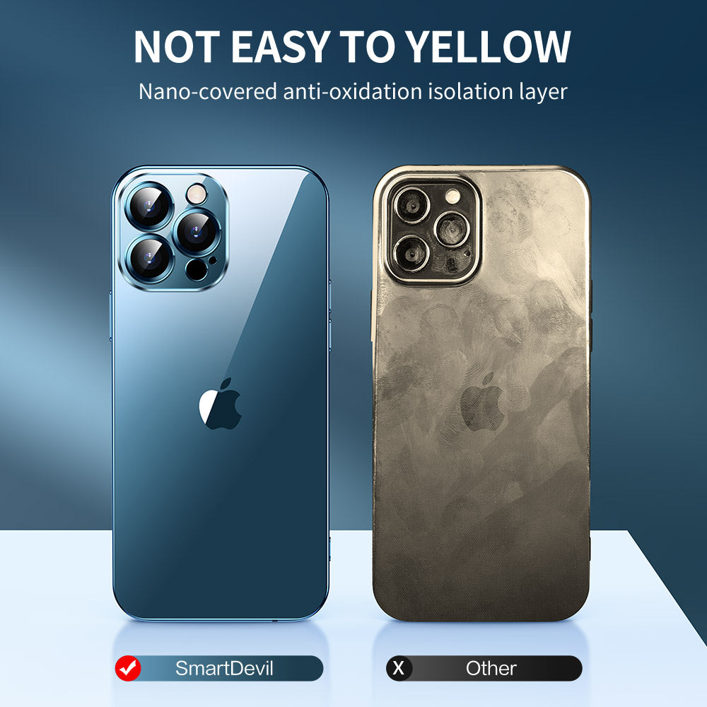 Transparent Silicone Case for Apple iPhone 16/15/14/13/12 Pro Max Plus Mini | Clear Military-Strength Protection with Premium Plating Square Frame