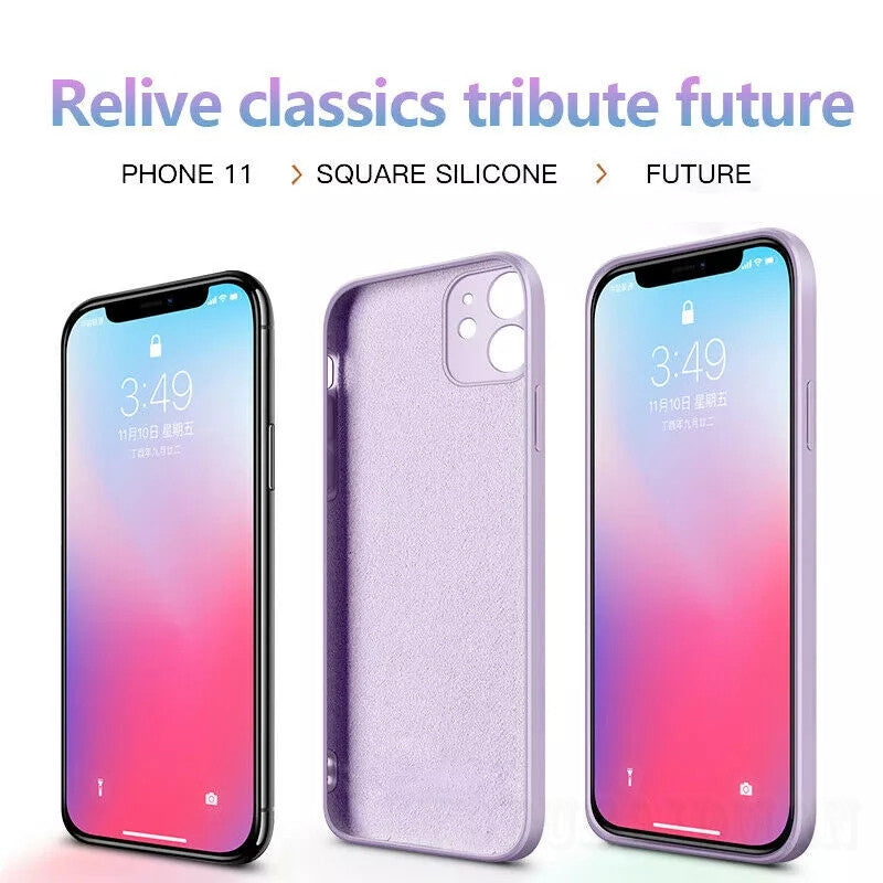 Étui carré en silicone liquide pour Apple iPhone | Protection premium antichoc, magnétique, Magsafe et pour appareil photo
