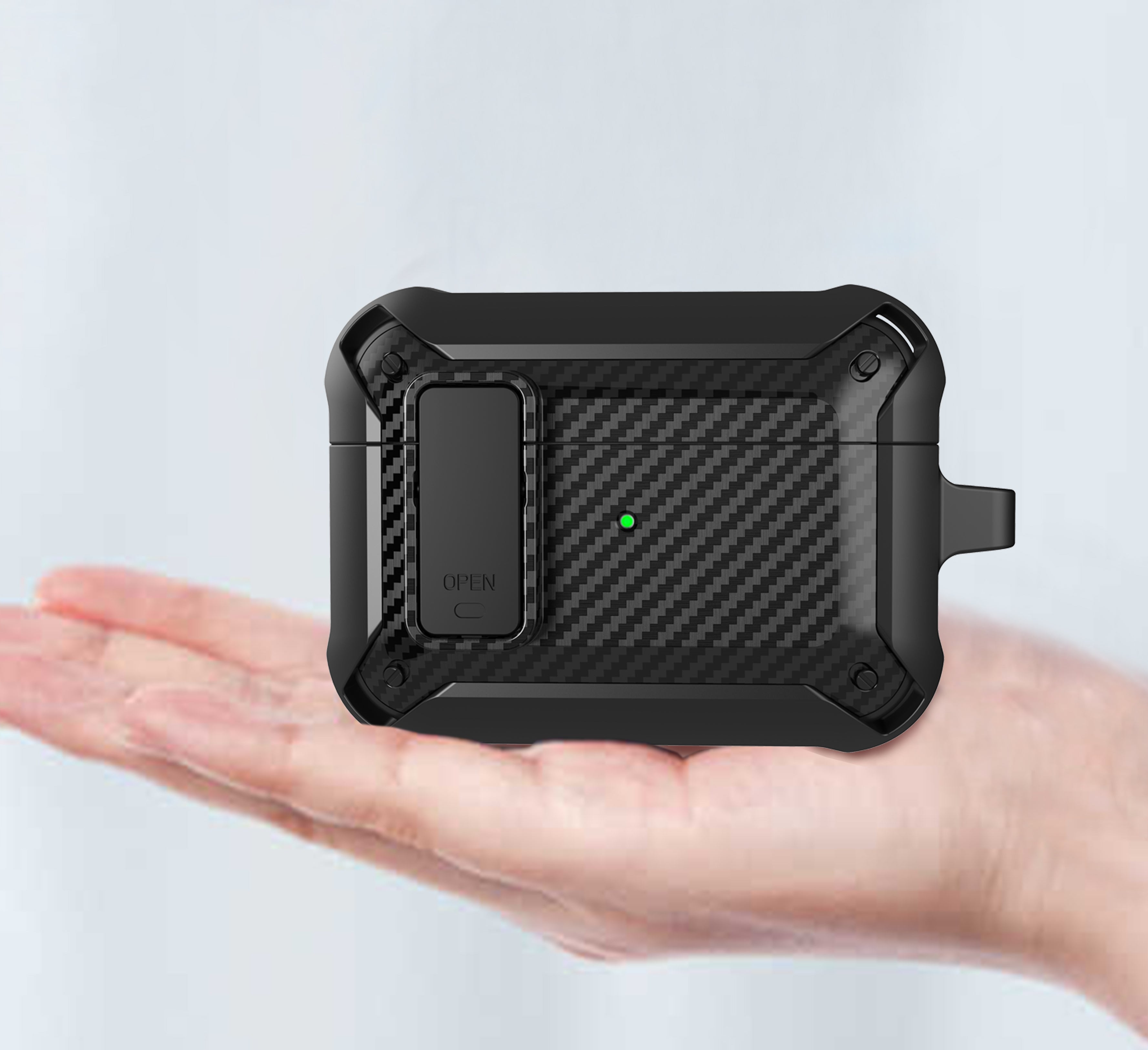 Étui de protection en fibre de carbone pour Apple AirPods | Housse pour AirPods haut de gamme résistante aux chocs, à la poussière, aux rayures et à l'eau