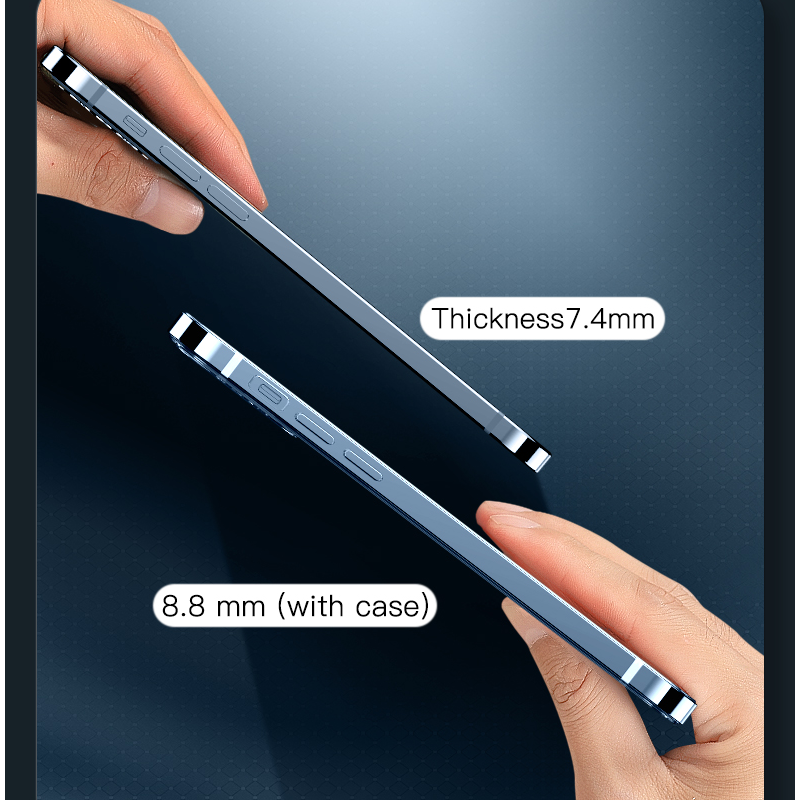 Luxus Ultra-Dünne iPhone Hülle: Metalllegierung und Glas, Sichtschutz, Doppelseitiger 360° Vollschutz | MagSafe-kompatibel Magnetischer Adsorption, Stoßfest, Kameraschutz Case, Schutzhülle Apple iPhone 17/17Air, 16/16e, 15, 14, 13 Pro Max, Pro, Plus Cover