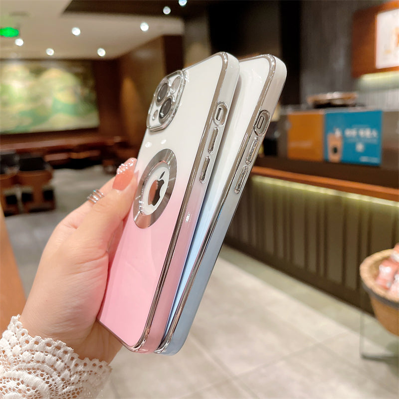 Luxury Apple iPhone Case | MagSafe Compatible, Camera Lens Protection, Screen Protection | Ultra Thin, Shockproof, Magnetic, Full All-Around Protection Cover – Crystal Clear Glass, Plated Edges, Silicone Design, Durable & Elegant