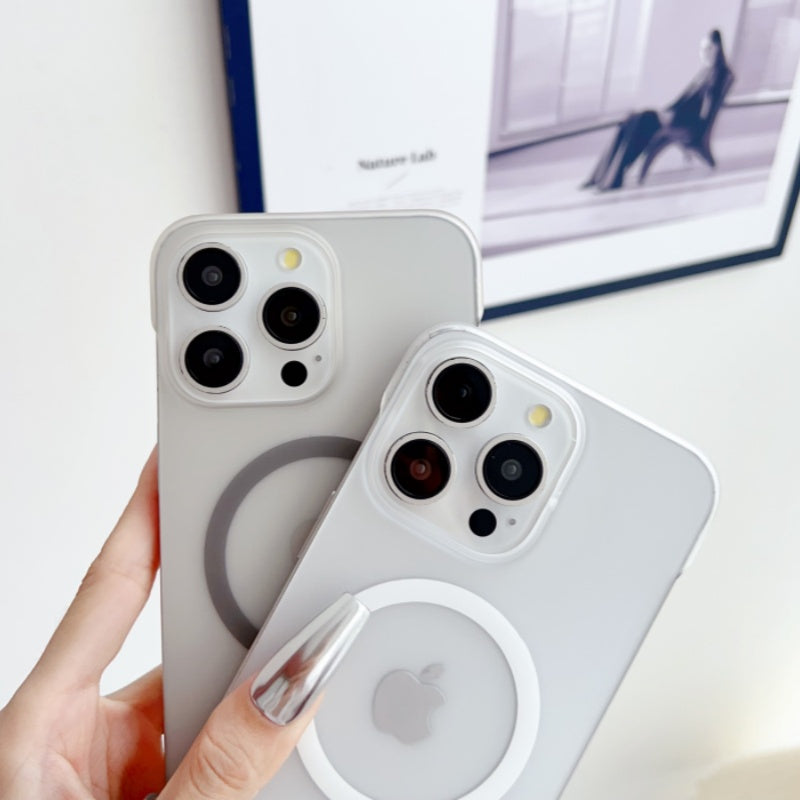 Coque Apple iPhone transparente magnétique ultra fine | Étui de protection résistant à l'eau transparent et sans bordure, résistant aux chocs, de qualité supérieure, avec Magsafe