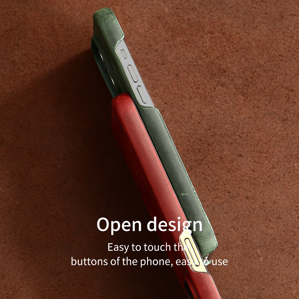 Hochwertige Echtleder iPhone-Hülle mit Trageriemen und Schutzetui | MagSafe-Case mit Rundumschutz & Kameralinsenschutz für Apple iPhone 17/17 Air, 16/16e, 15, 14, 13 Pro Max Plus Cover | Stoßfeste Handyhülle mit Panzertasche & Stoßstangenabdeckung