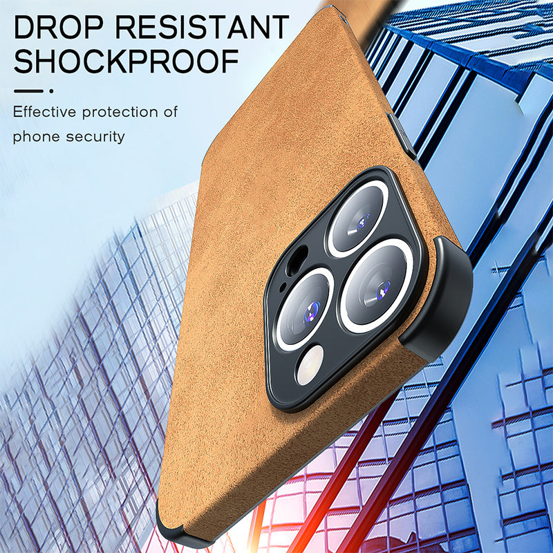 Étui pour iPhone en cuir de haute qualité avec housse de protection antichoc pour appareil photo | Étui MagSafe pour Apple iPhone 15/14/13 Pro Max Plus | Étui pour téléphone portable Panzer