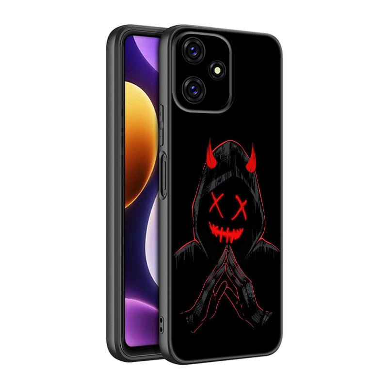 Coque iPhone Premium Rugged Devil Bad Boy Design | Étui MagSafe avec protection complète et protection d'objectif d'appareil photo pour Apple iPhone 15/14/13/12 Pro Max, Plus, Mini Cover | Coque de téléphone antichoc avec poche blindée et pare-chocs