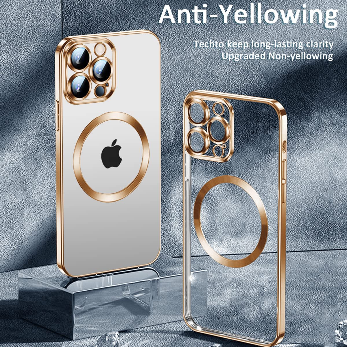 Luxus Ultra-Dünne iPhone Hülle mit MagSafe: 360° Vollschutz aus Metall und Glas, Magnetische Adsorption | Stoßfest mit Glasobjektiv-Kameraschutz, Panzer-Schutzhülle | Stilvolle Handyhülle Apple iPhone 17/17 Air, 16/16e, 15, 14, 13 Pro Max, Pro, Plus Cover