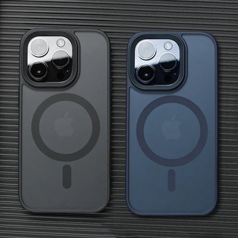 Chargement sans fil magnétique Magsafe Clear HD Premium | Coque iPhone Apple à armure hybride transparente antichoc