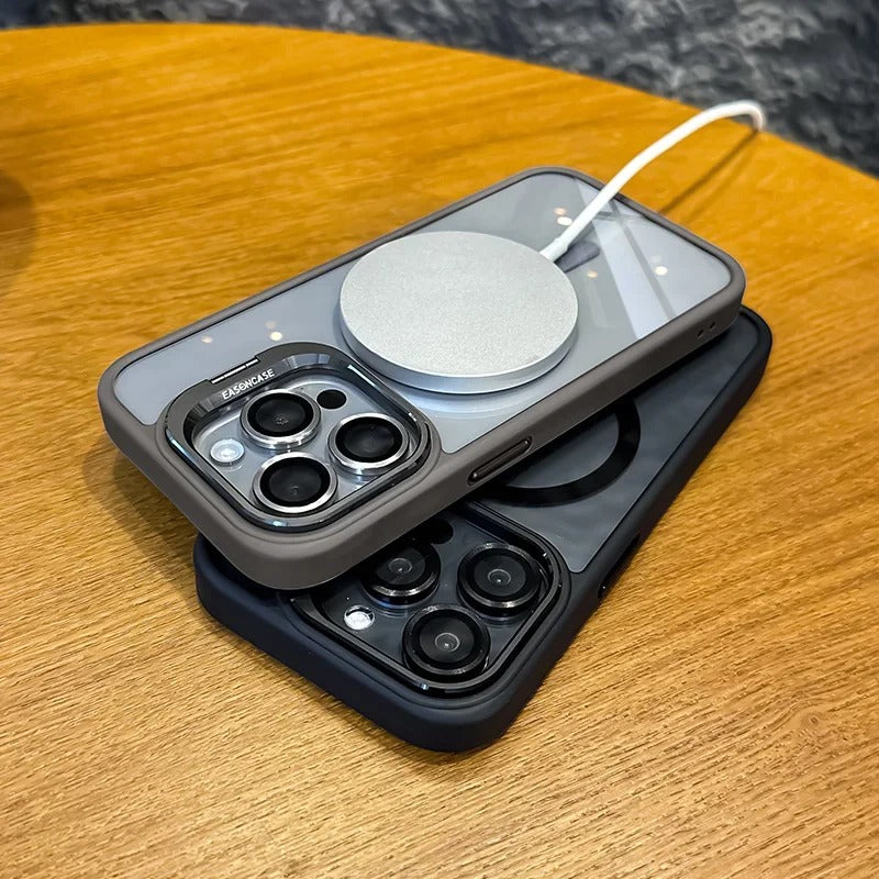 Chargement sans fil magnétique Magsafe Clear HD Premium | Coque iPhone Apple à armure hybride transparente antichoc