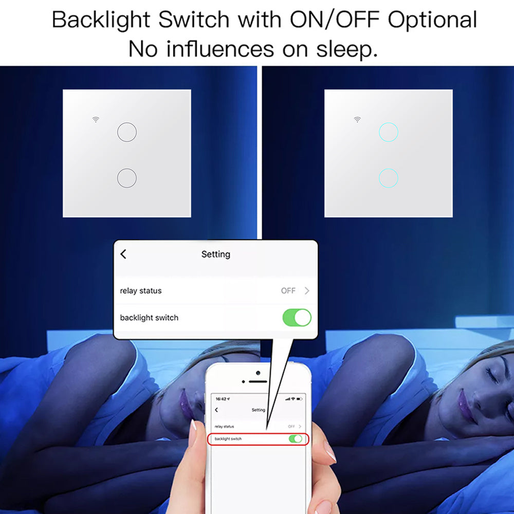 Premium WiFi Lichtschalter Touch Sensor Smart Switch App Fernbedienung