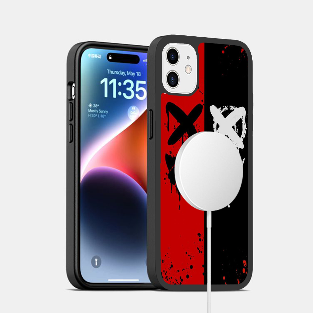 Coque iPhone Premium Rugged Devil Bad Boy Design | Étui MagSafe avec protection complète et protection d'objectif d'appareil photo pour Apple iPhone 15/14/13/12 Pro Max, Plus, Mini Cover | Coque de téléphone antichoc avec poche blindée et pare-chocs