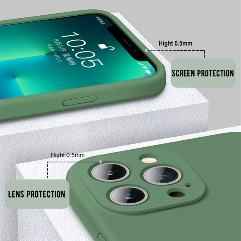 Étui carré en silicone liquide pour Apple iPhone | Protection premium antichoc, magnétique, Magsafe et pour appareil photo