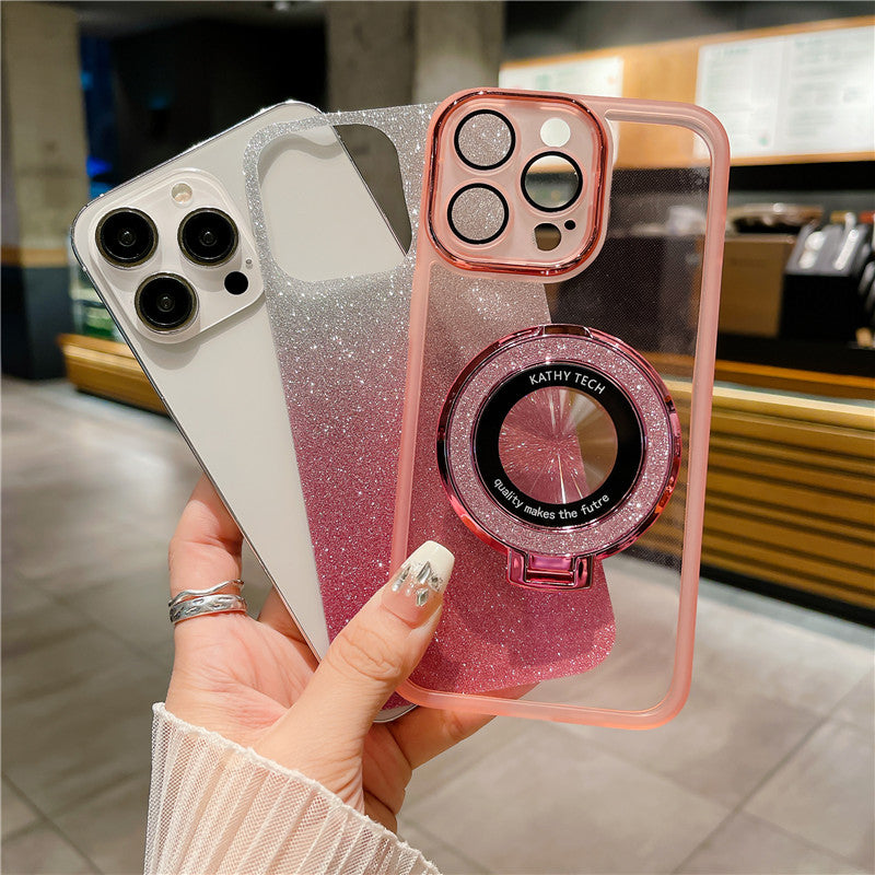 Magnetic Metal For Apple iPhone 16/15/14/13/12 Pro Max Plus Mini Case | Premium Shockproof Supreme Protection - Luxury Slim Matte with Camera Glass Lens Protection, Stand, and Hand Holder Cover