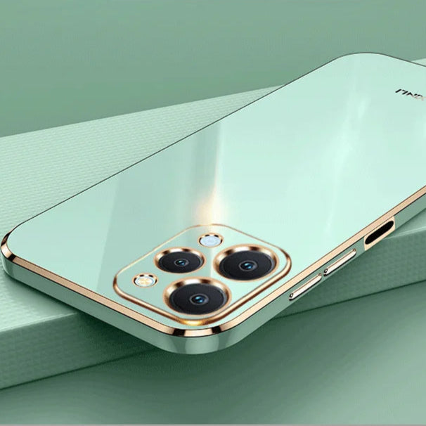 Hochwertige Einfarbige Quadratische Beschichtung: Glänzende, Stoßfeste Silikon iPhone Hülle | MagSafe Case, Rundumschutz, Kameralinsenschutz für iPhone 17/17 Air, 16/16e, 15, 14, 13 Pro Max, Plus Cover | Panzertasche und Stoßstangenabdeckung Schutzhülle