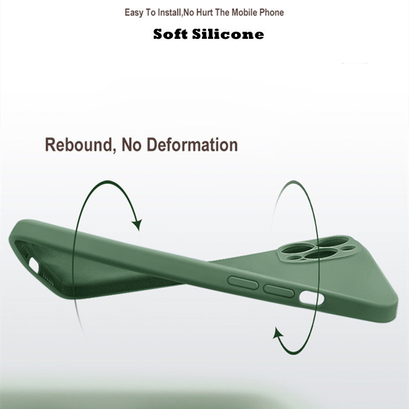 Étui carré en silicone liquide pour Apple iPhone | Protection premium antichoc, magnétique, Magsafe et pour appareil photo