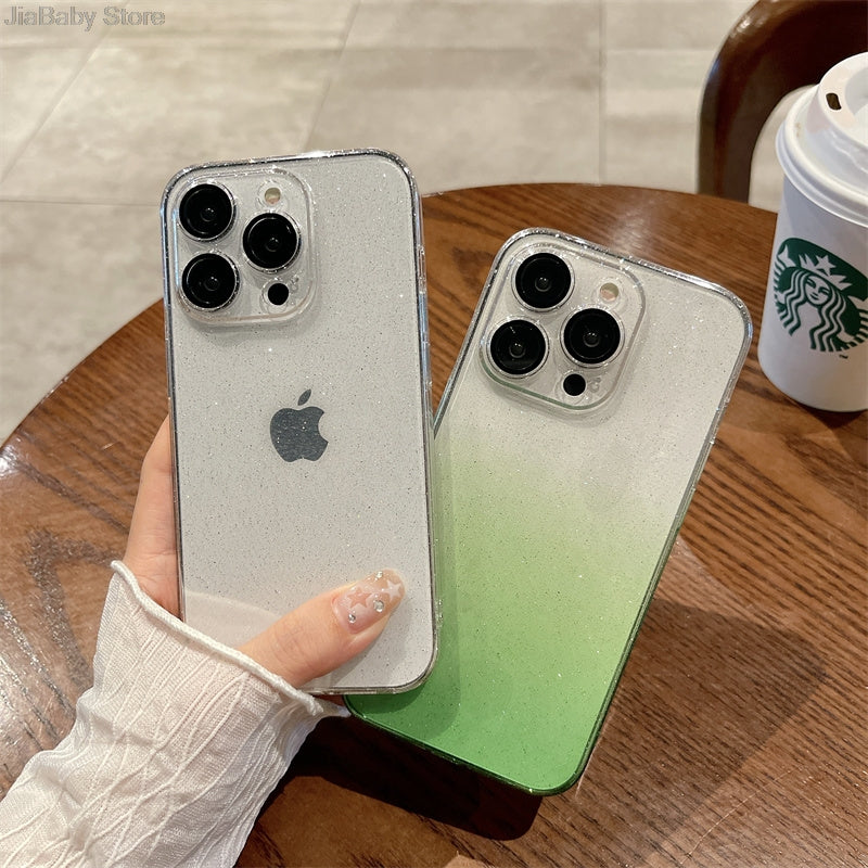 Étui antichoc transparent de luxe Bling Glitter pour Apple iPhone | Élégant et protecteur
