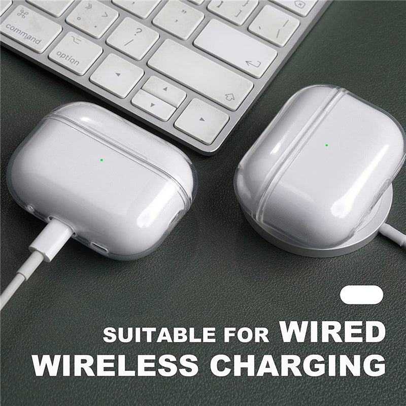 Étui en silicone transparent de haute qualité pour Apple AirPods Pro & 1/2/3 | Étui de protection transparent en TPU souple avec corde - Accessoires pour AirPods