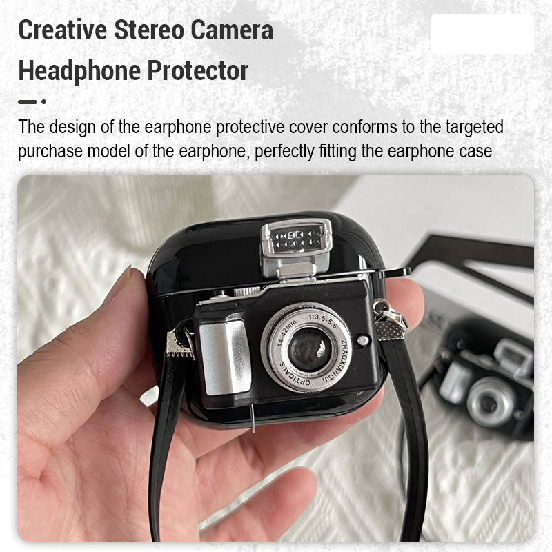 Étui pour écouteurs au design rétro de qualité supérieure avec flash lumineux pour Apple AirPods 1, 2, 3 et Pro : étui de protection en silicone souple avec sangle – Étui élégant et protecteur pour AirPods de 3e génération