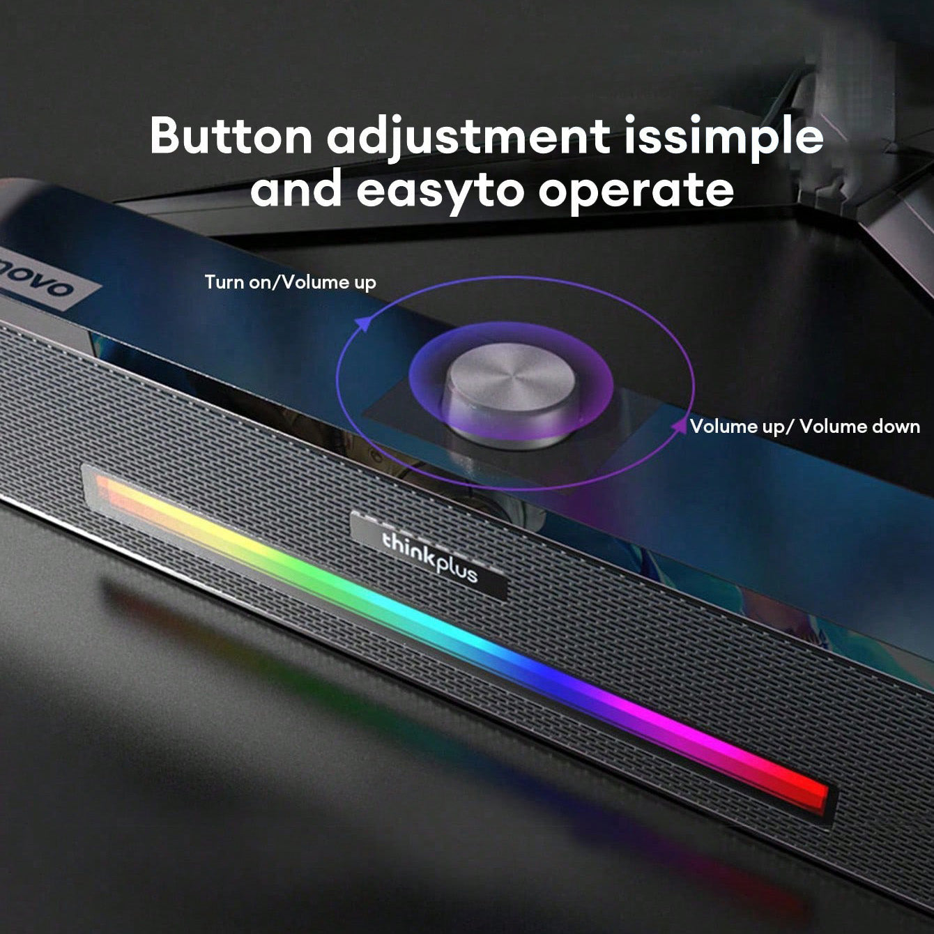 Haut-parleur original haut de gamme avec câble et Bluetooth 5.0 pour ordinateurs de bureau, ordinateurs portables et MacBook Barre de son surround home cinéma avec caisson de basses