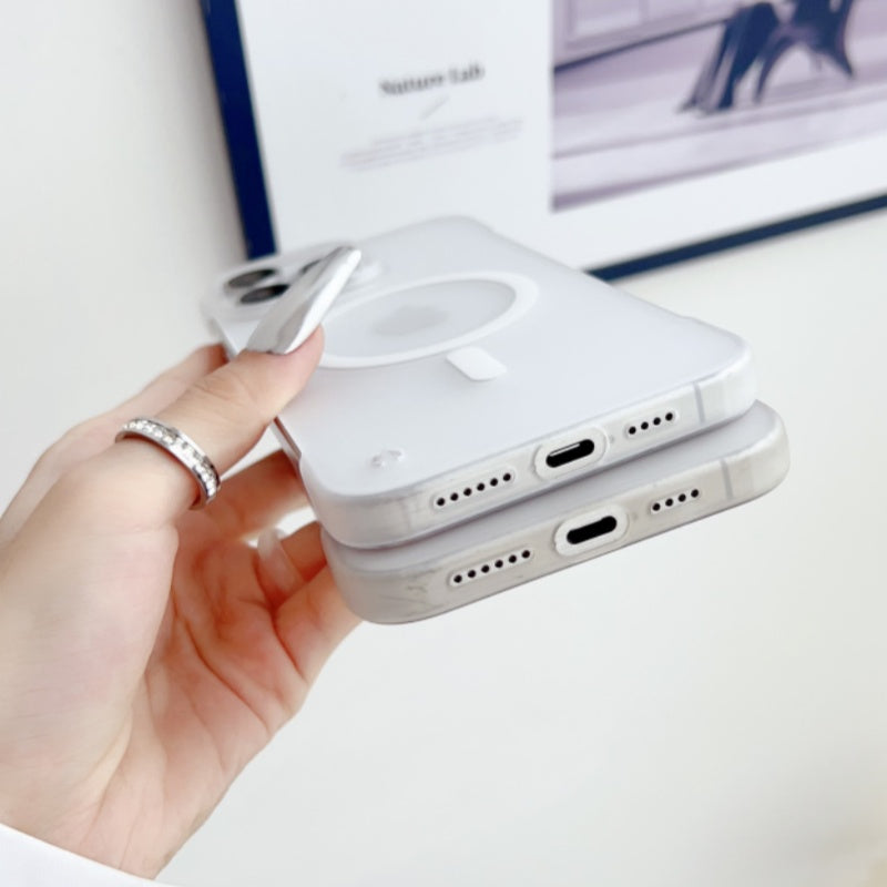 Coque Apple iPhone transparente magnétique ultra fine | Étui de protection résistant à l'eau transparent et sans bordure, résistant aux chocs, de qualité supérieure, avec Magsafe