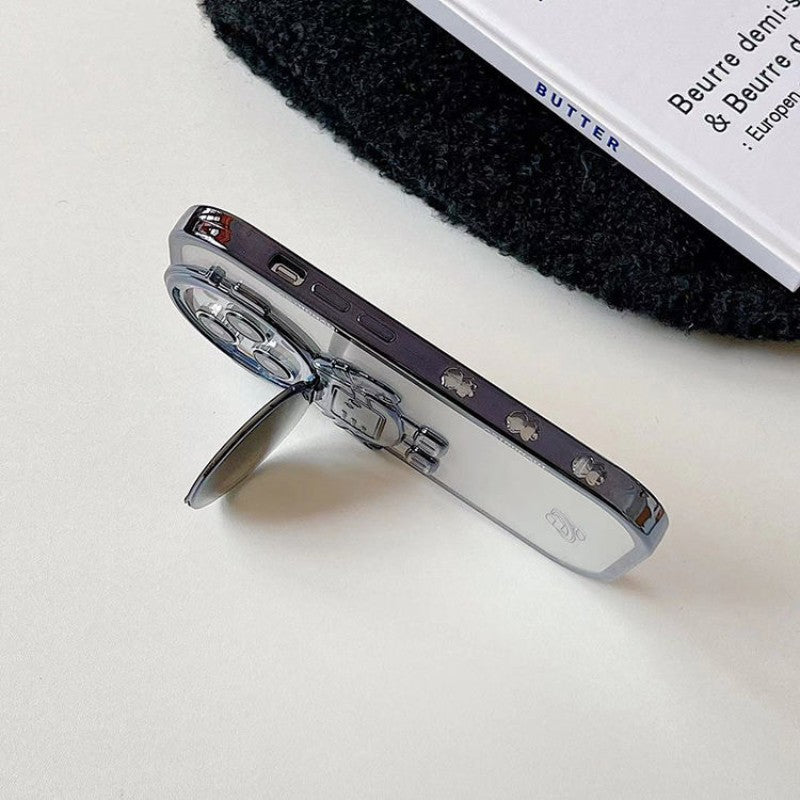 Étui d'astronaute avec film pailleté et support d'objectif protecteur d'appareil photo | Coque arrière en TPU souple de qualité supérieure absorbant les chocs pour Apple iPhone