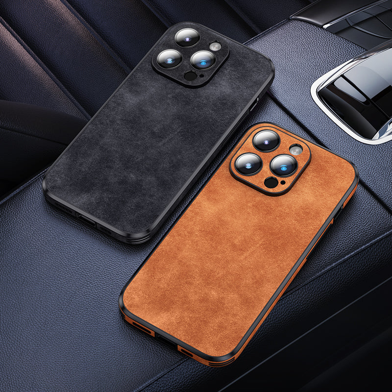 Étui pour iPhone en cuir de haute qualité avec housse de protection antichoc pour appareil photo | Étui MagSafe pour Apple iPhone 15/14/13 Pro Max Plus | Étui pour téléphone portable Panzer