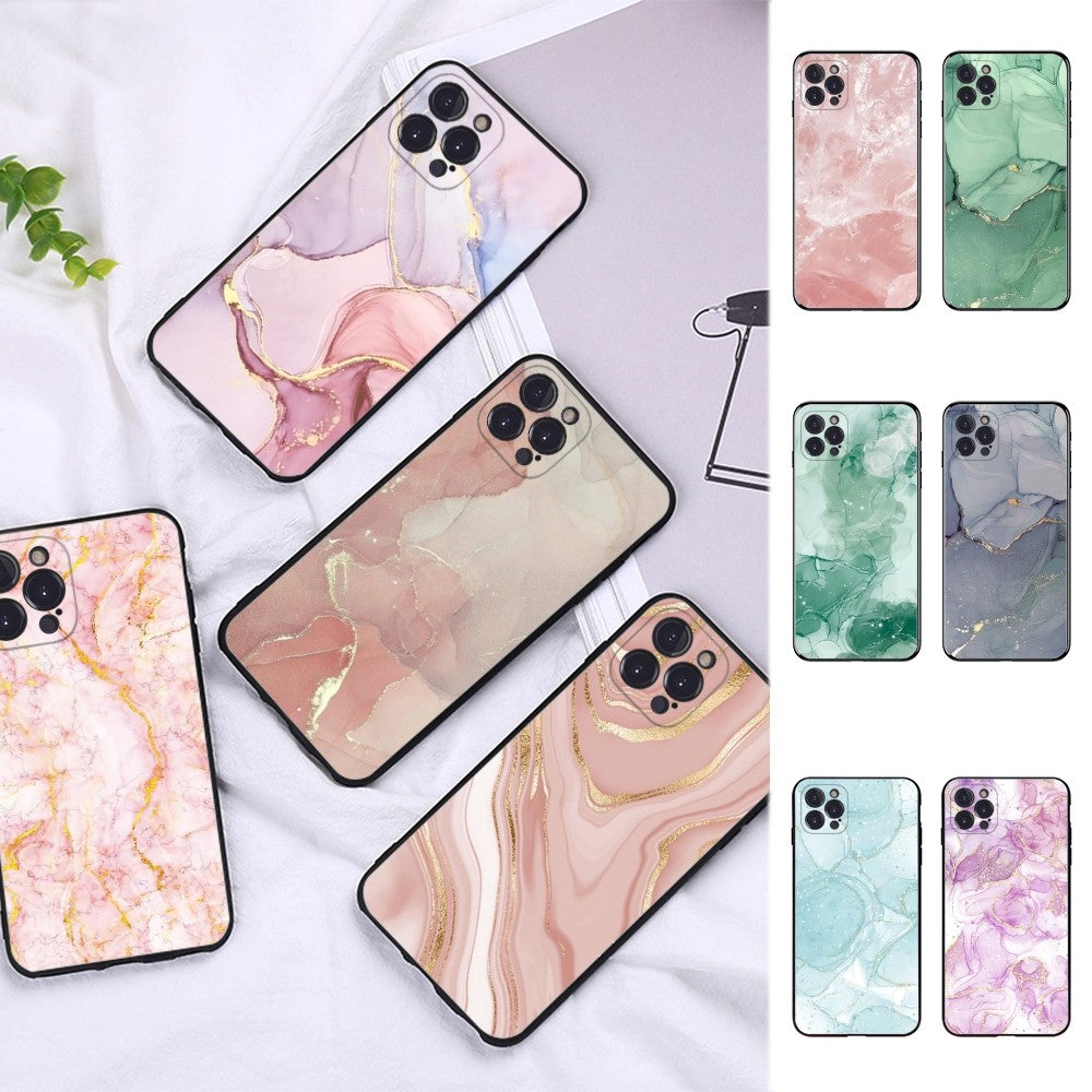 Premium Marmor Kunst Mode Muster iPhone Hülle | MagSafe für Apple iPhone 17/17 Air, 16/16e, 15, 14, 13 Pro Max Plus Mini | Kameraschutzabdeckung, Tasche & Panzer-Schutzhülle