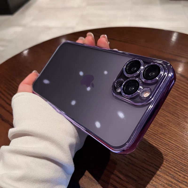 Coque en silicone transparente antichoc de luxe pour Apple iPhone | Revêtement haut de gamme, design pailleté transparent hydrofuge et résistant aux rayures.