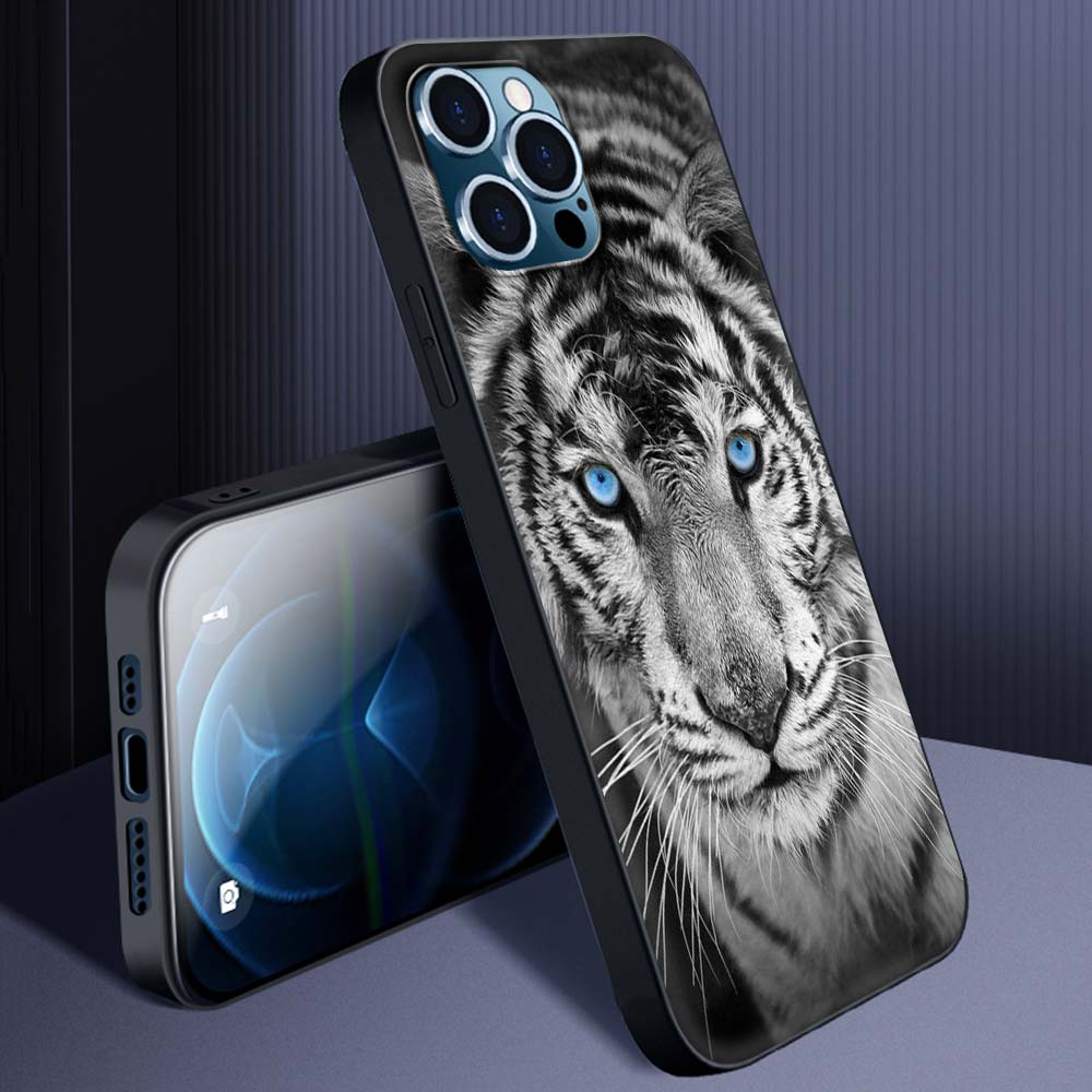 Hochwertige iPhone-Hülle mit Tierdesigns: Wolf, Hund, Katze, Vogel, Löwe, Tiger | MagSafe-kompatibles Case mit Kameralinsenschutz | Premium Hardcase für Apple iPhone 17/17 Air, 16/16e, 15, 14, 13 Pro Max Plus Cover | Stoßsichere Handyhülle & Panzertasche