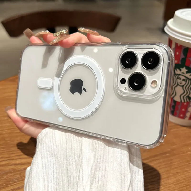Coque Apple iPhone transparente magnétique ultra fine | Étui de protection résistant à l'eau transparent et sans bordure, résistant aux chocs, de qualité supérieure, avec Magsafe