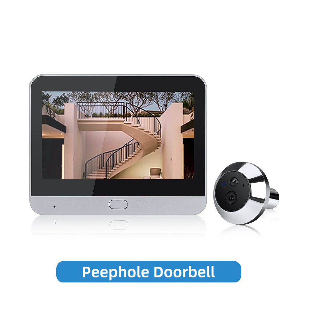 Premium Tuya 1080p 2.4G WiFi Magische Türkamera, Automatische Erfassung, Digitales Türspion, Drahtlose Türklingel für Zuhause