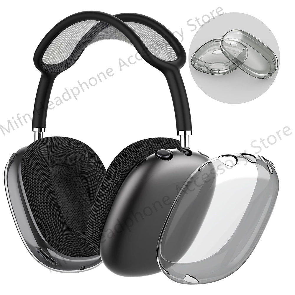 Coque de protection en TPU premium pour Apple AirPods Max : coque transparente résistante aux chocs et aux rayures | Coque souple et transparente - protection haut de gamme pour les écouteurs sans fil