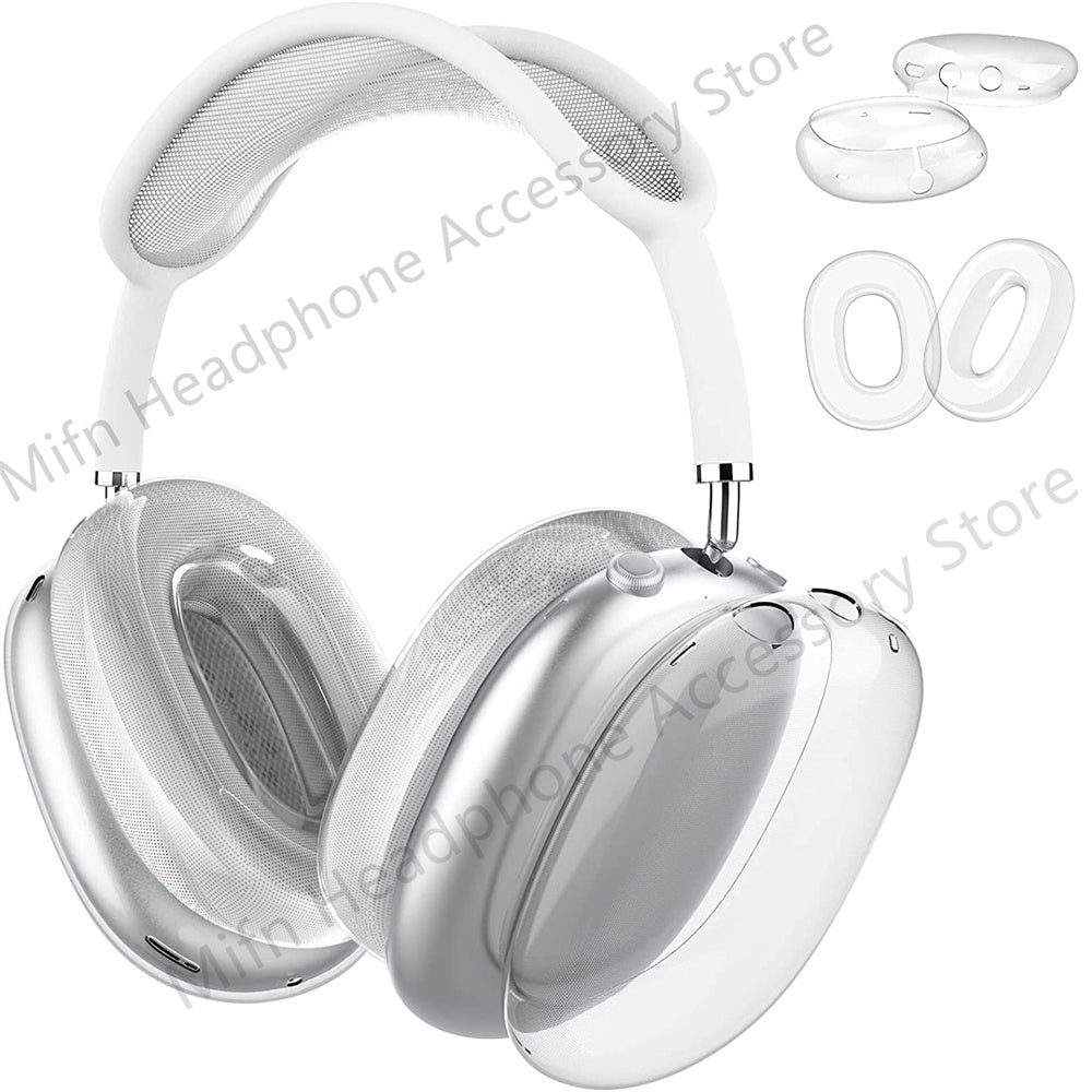 Coque de protection en TPU premium pour Apple AirPods Max : coque transparente résistante aux chocs et aux rayures | Coque souple et transparente - protection haut de gamme pour les écouteurs sans fil