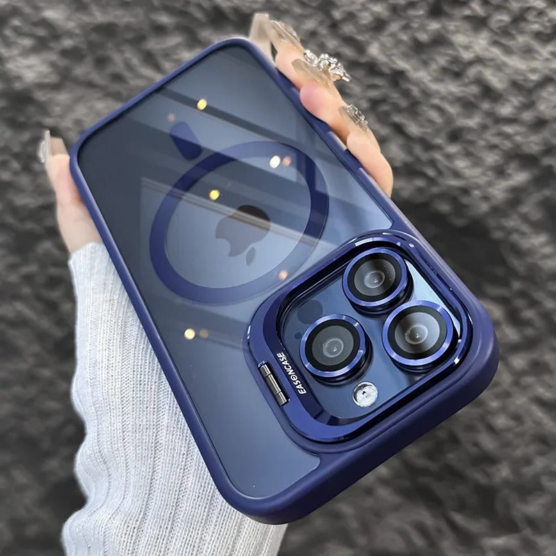 Chargement sans fil magnétique Magsafe Clear HD Premium | Coque iPhone Apple à armure hybride transparente antichoc