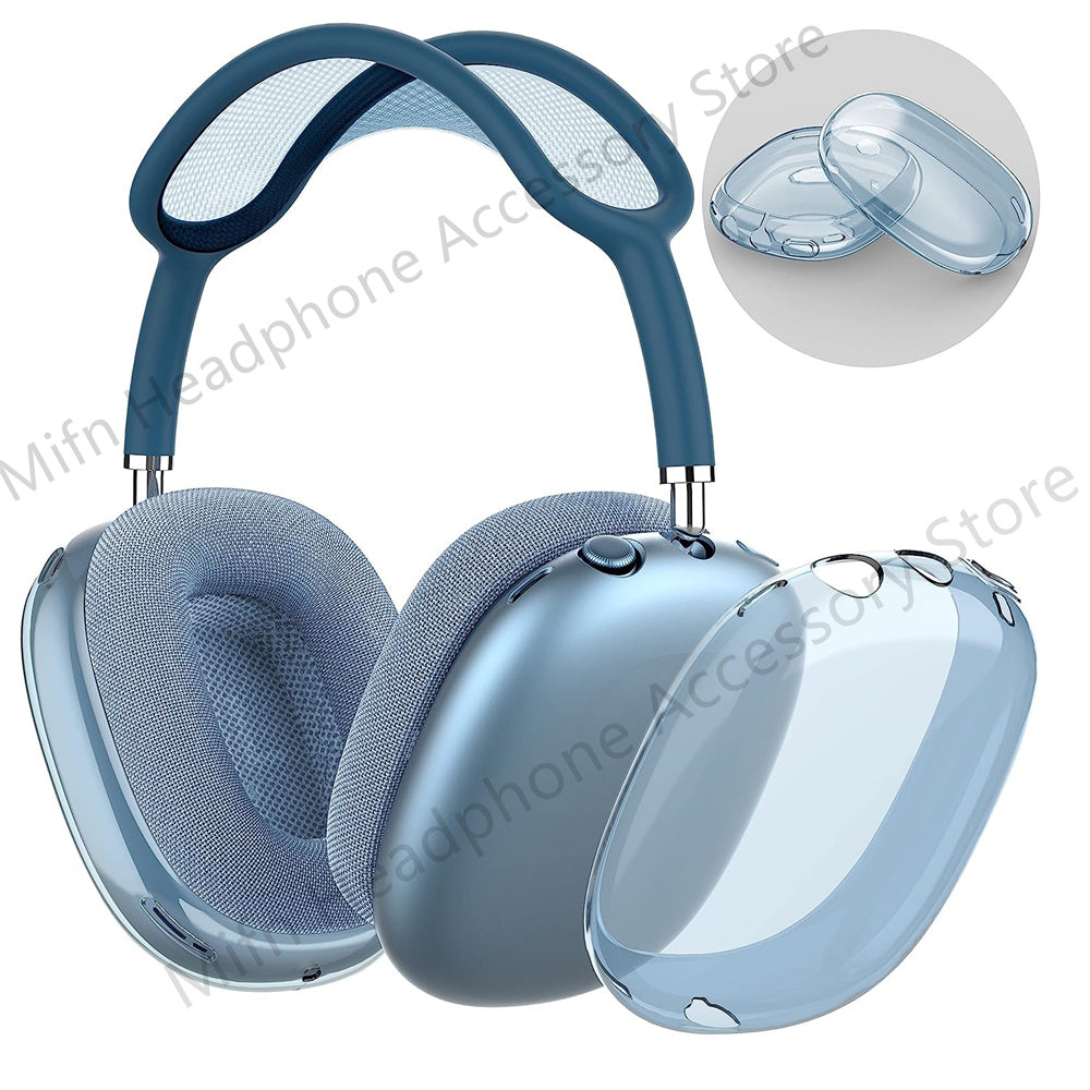 Coque de protection en TPU premium pour Apple AirPods Max : coque transparente résistante aux chocs et aux rayures | Coque souple et transparente - protection haut de gamme pour les écouteurs sans fil
