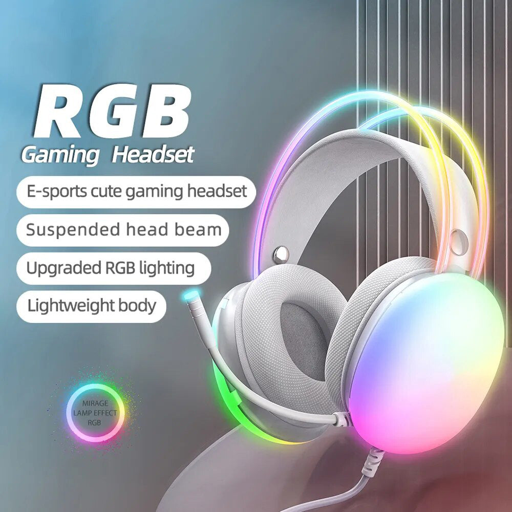 Premium Professional Gaming-Headset/Kopfhörer: Voll-RGB für PC & Laptop, Ideal für Gamer, RGB-Beleuchtung, Limitierte Auflage