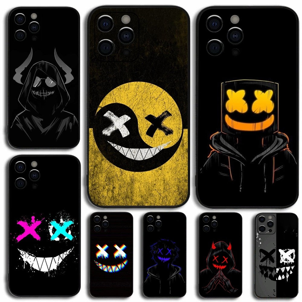 Coque iPhone Premium Rugged Devil Bad Boy Design | Étui MagSafe avec protection complète et protection d'objectif d'appareil photo pour Apple iPhone 15/14/13/12 Pro Max, Plus, Mini Cover | Coque de téléphone antichoc avec poche blindée et pare-chocs