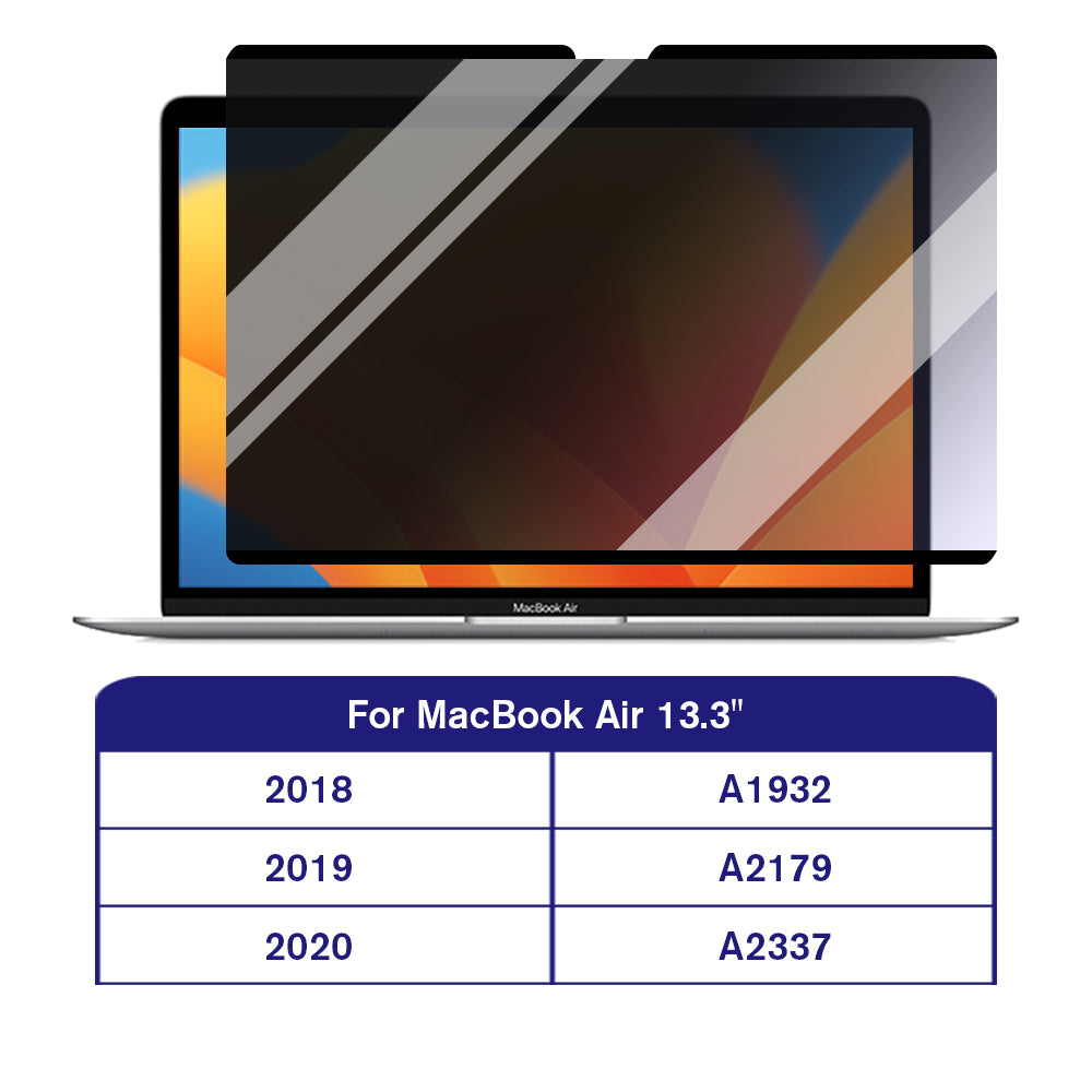 Filtre de confidentialité magnétique haut de gamme pour MacBook Air 13 15 M1 M2 et Pro 14 16 12 | Protecteur d'écran anti-espion et anti-éblouissant | Protecteur d'écran de confidentialité - Protège la vie privée