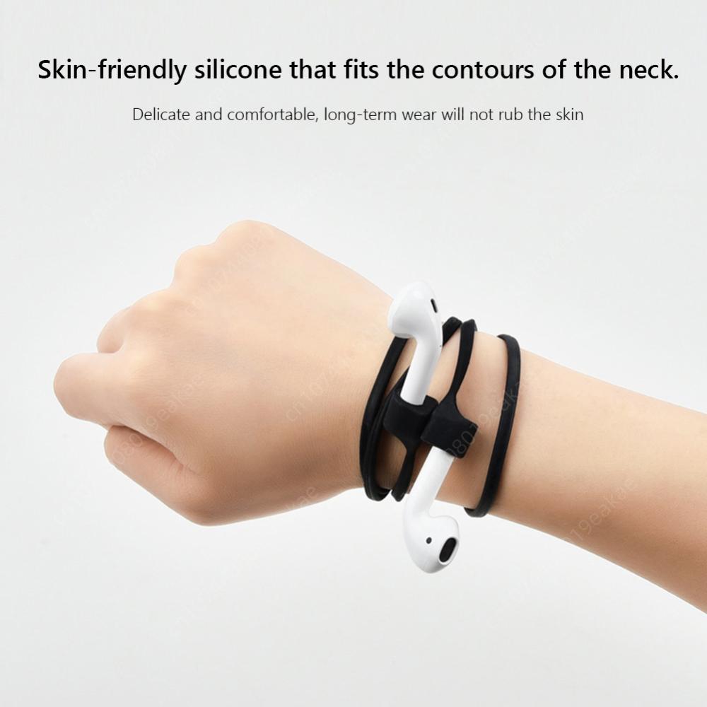 Support de casque anti-perte en silicone de qualité supérieure pour Apple AirPods 1, 2, 3 et Pro : câble tour de cou Bluetooth de haute qualité – Sûr et élégant pour les écouteurs sans fil