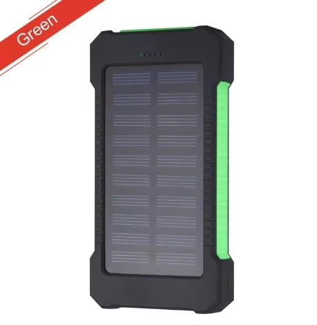 Chargeur solaire Premium Power Bank 20 000 mAh | Batterie externe portable avec charge rapide 5 V et lampe de poche super lumineuse pour les déplacements