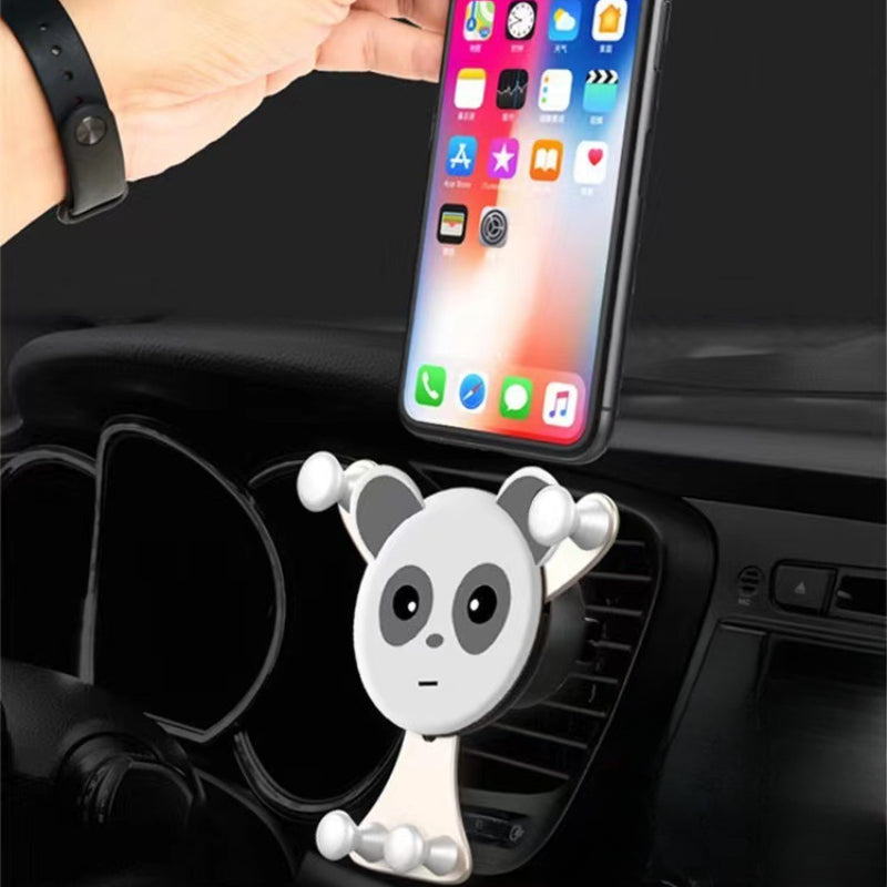 Hochwertiges Schwerkraft Auto Telefonhalter Air Vent Clip mit Lächeln Gesicht Mobilhalterung für Apple iPhone 15/14/13/12