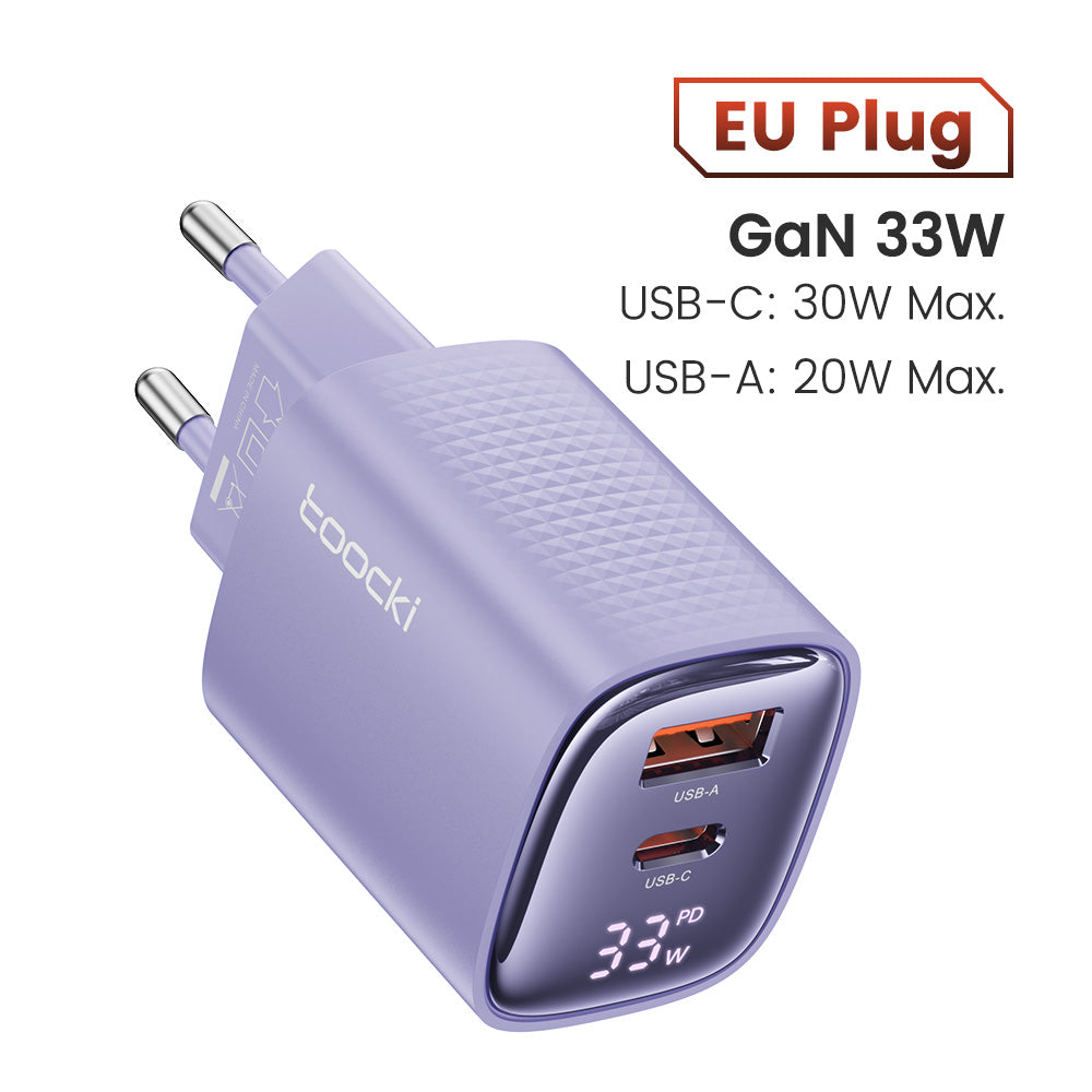 Premium Tech GAN USB Typ C Ladegerät 65W 45W PPS PD QC 4.0 | Schnellladegerät für Smartphones, Apple iPhone, Samsung, iOS & Android, MacBook, Laptop, iPad, AirPods, Tablet