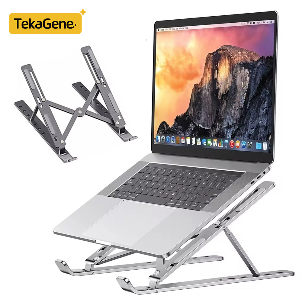 Support pliable en aluminium pour ordinateur portable : support pour ordinateur portable et support d'ordinateur – Idéal pour MacBook Air Pro et PC | Accessoire de poste de travail léger et ergonomique