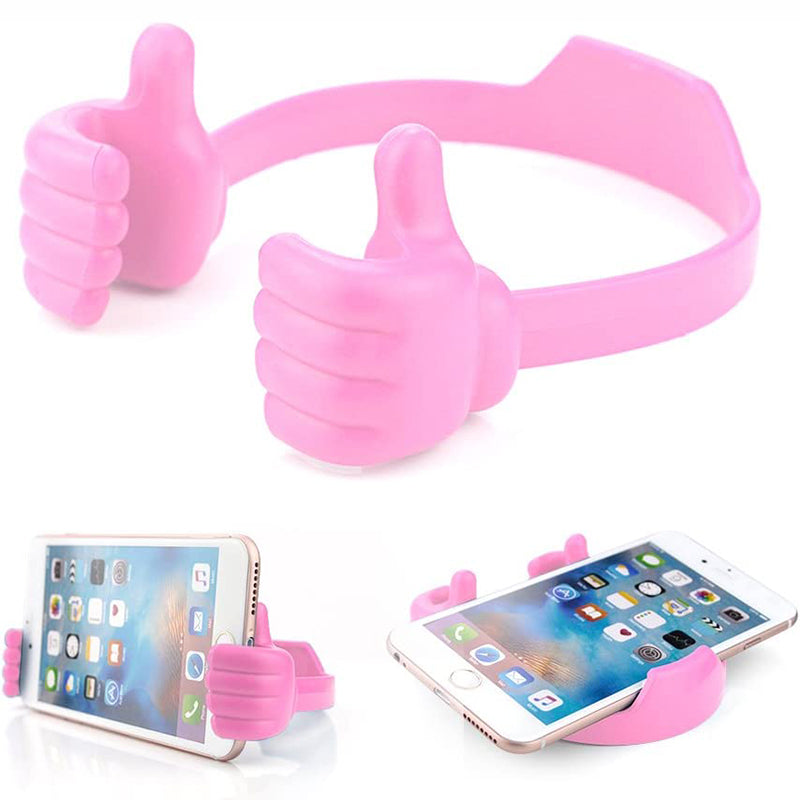 Support de smartphone de luxe au design « Thumbs Up » : coloré, compatible avec Apple iPhone 15/14/13/12/11 Pro Max Plus Mini, Android, Samsung, iPad, tablette – Support de bureau | Édition limitée