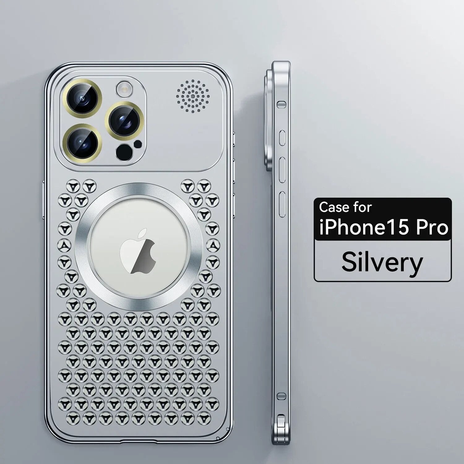 Hochwertige magnetische Wärmeableitungshülle, MagSafe, Abdeckung, aus Metall | Apple iPhone 12/13/14/15 Pro Max Plus – Aluminiumabdeckung