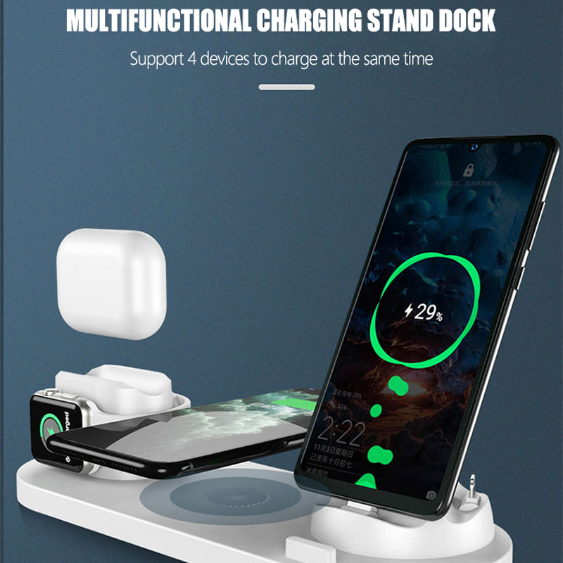 Station de charge 7 en 1 Chargeur sans fil rapide | Station de recharge rapide Apple iPhone, Watch, AirPods, Samsung, Android station de recharge chargeur rapide