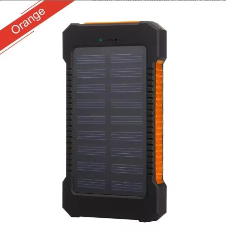Chargeur solaire Premium Power Bank 20 000 mAh | Batterie externe portable avec charge rapide 5 V et lampe de poche super lumineuse pour les déplacements