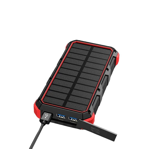 Chargeur solaire Premium Power Bank 20 000 mAh | Batterie externe portable avec charge rapide 5 V et lampe de poche super lumineuse pour les déplacements