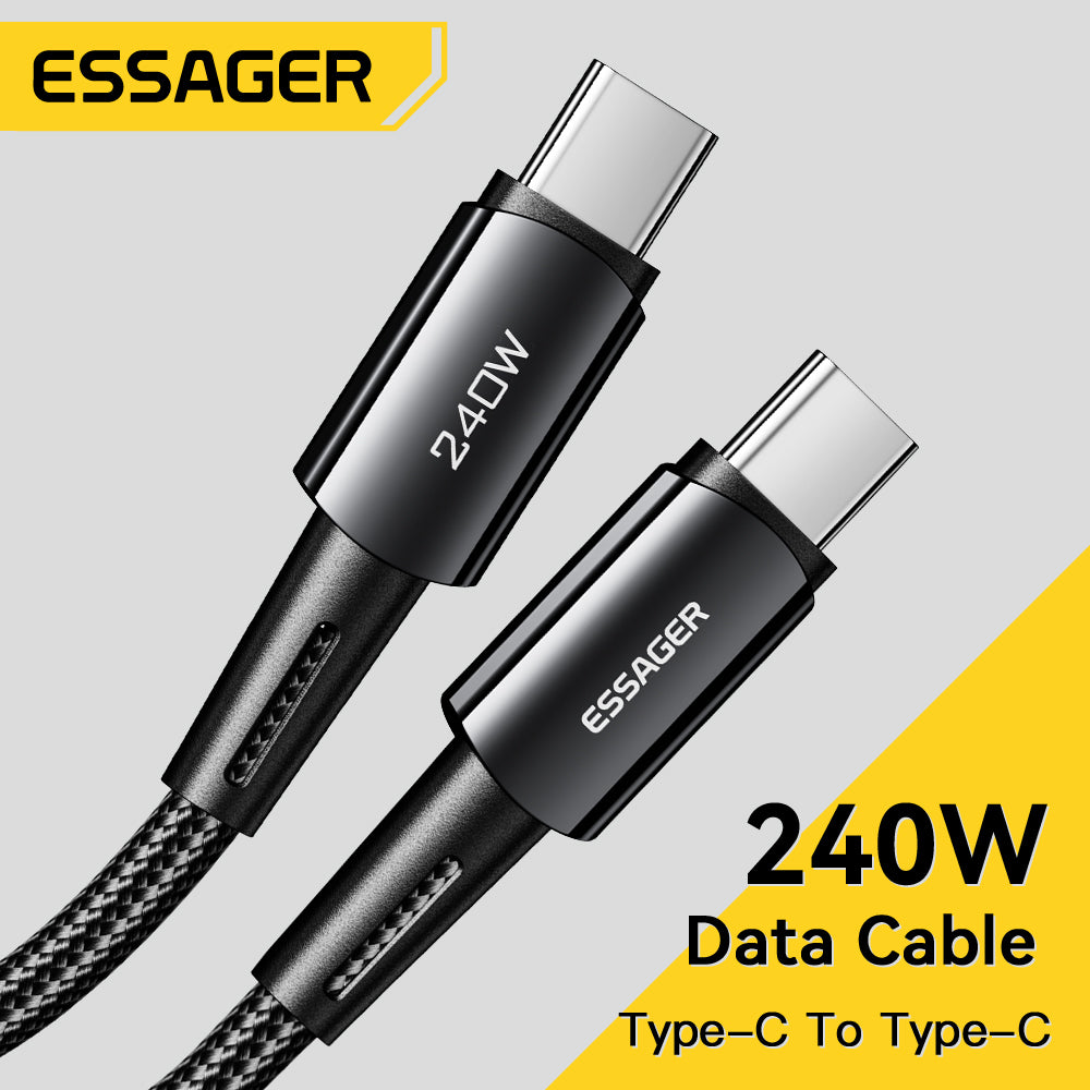 Câble USB-C Essager pour Apple iPhone 15 14 13 12 11 Pro Max XS - câble de charge rapide 20 W de haute qualité, câble de données Type C vers Lightning pour iPad et MacBook